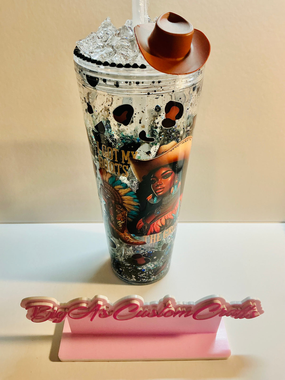 25oz I got my boots on the ground Tumbler