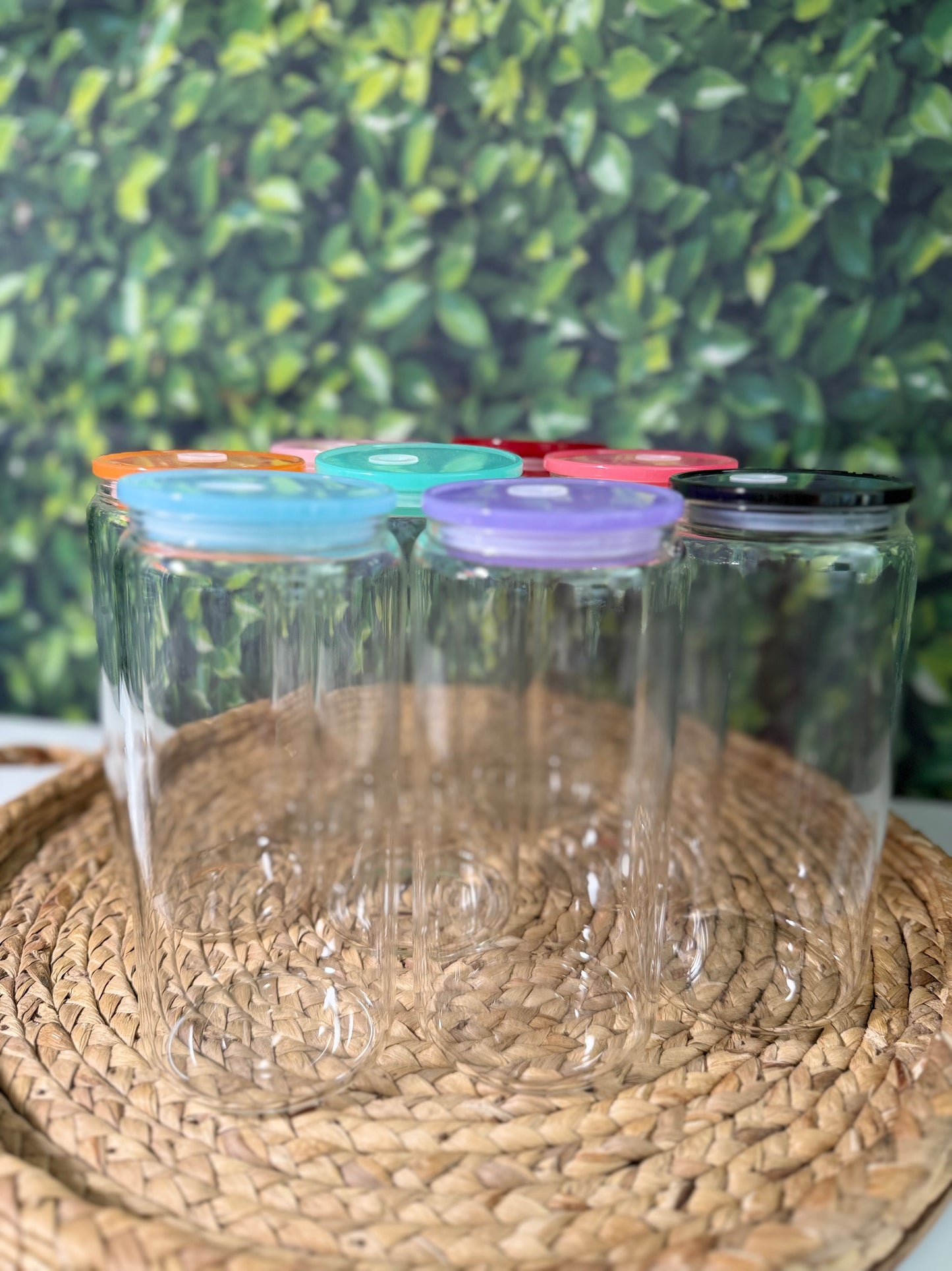 Customizable 20oz Glass Tumbler with lid and straw