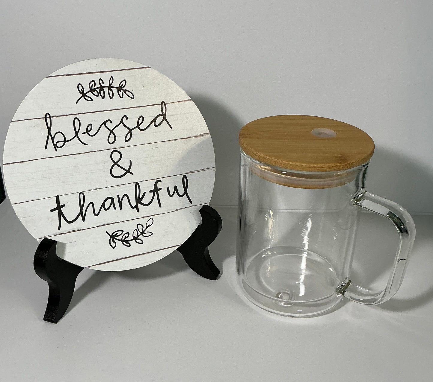 Customizable Snow Globe Glass Mug