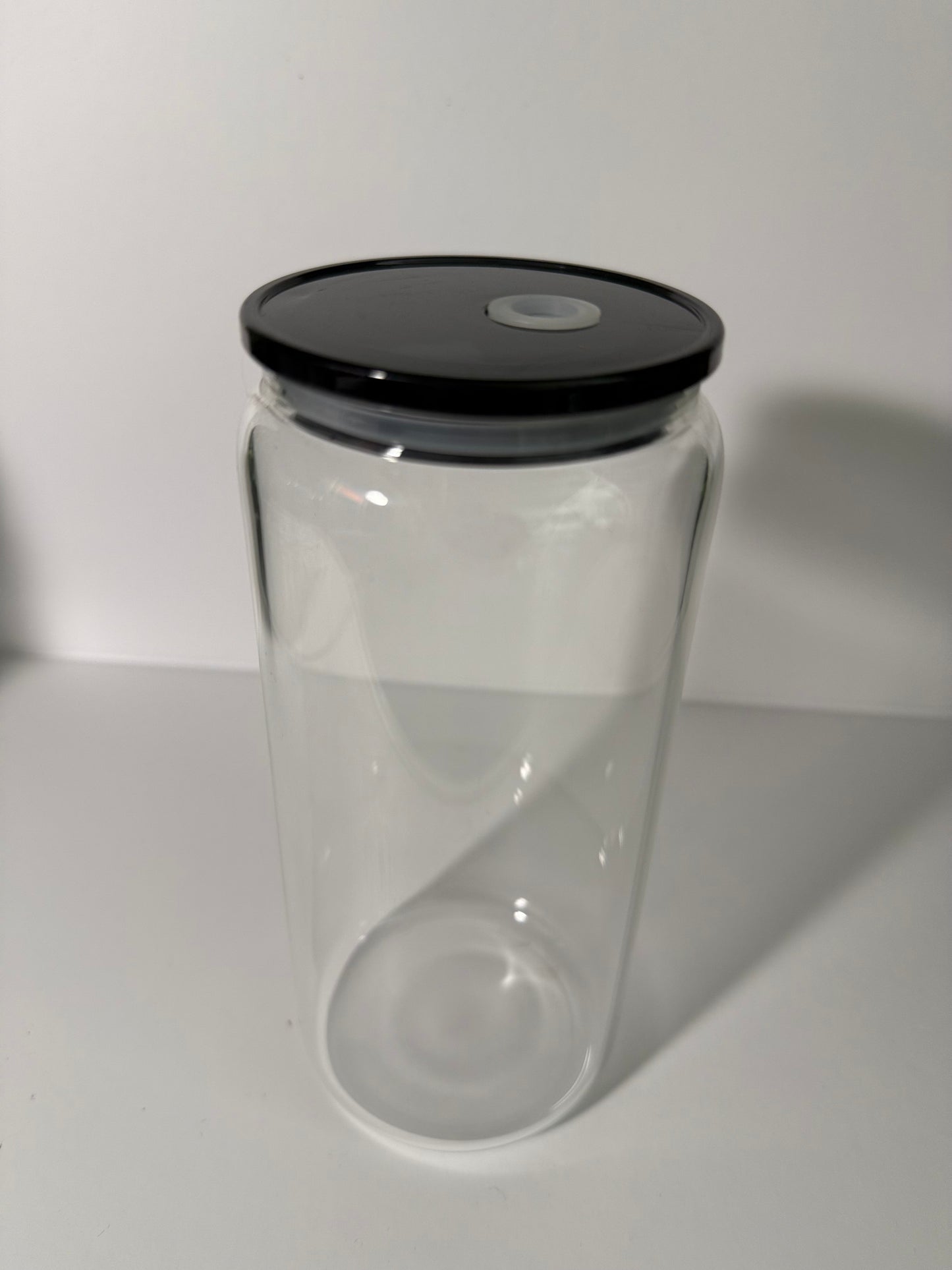 Customizable 20oz Glass Tumbler with lid and straw