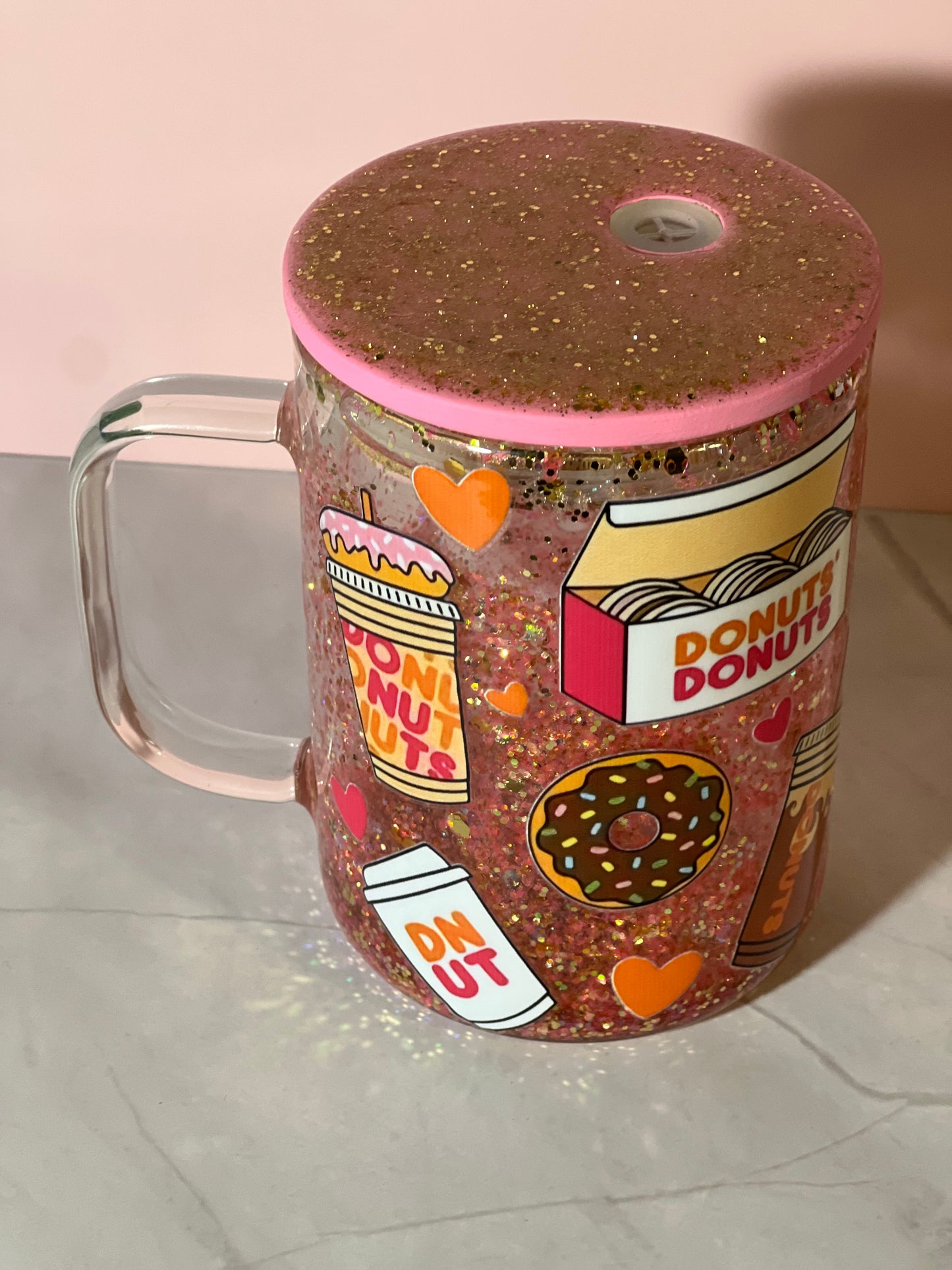 Customizable Snow Globe Glass Mug