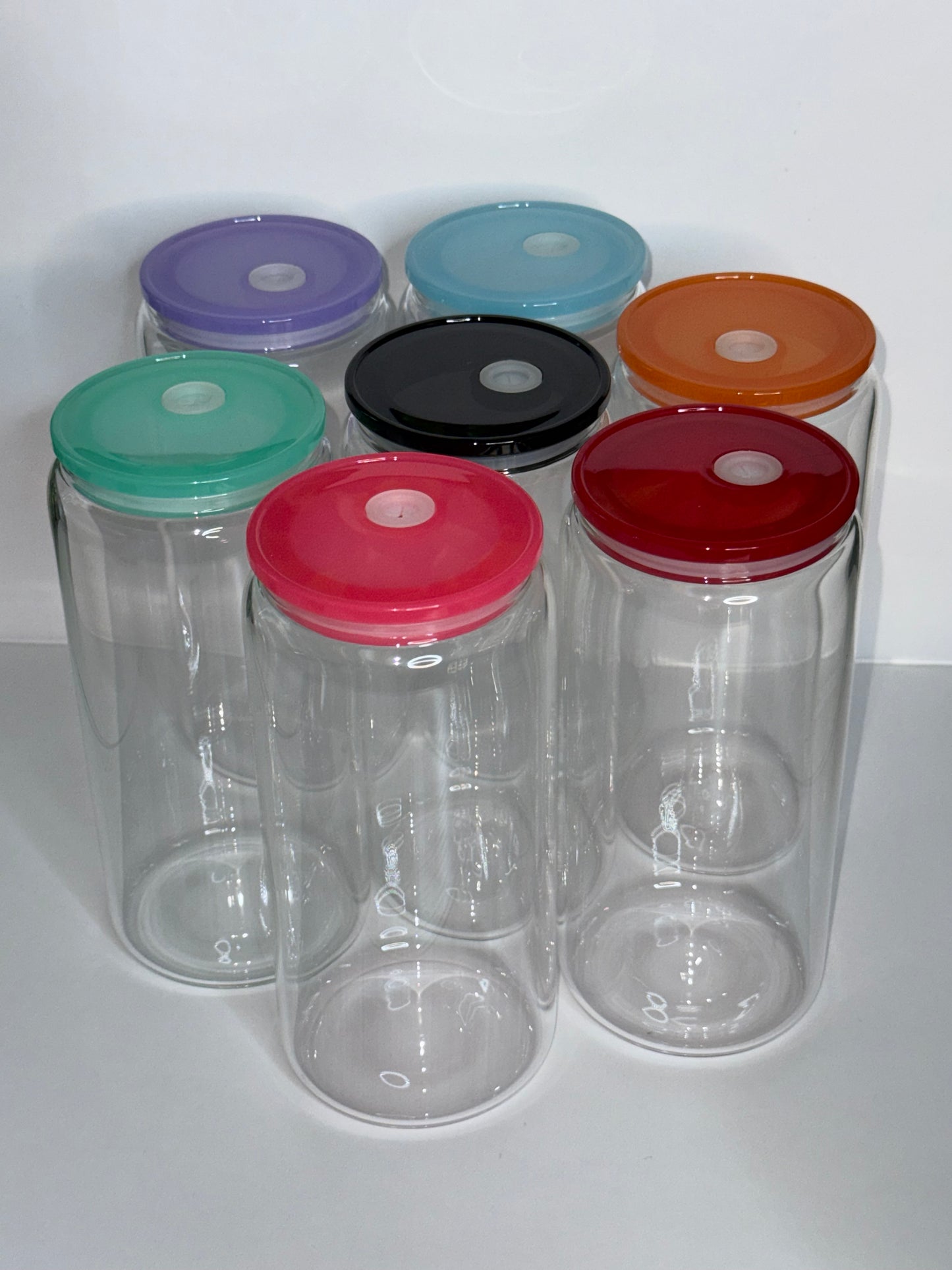 Customizable 20oz Glass Tumbler with lid and straw