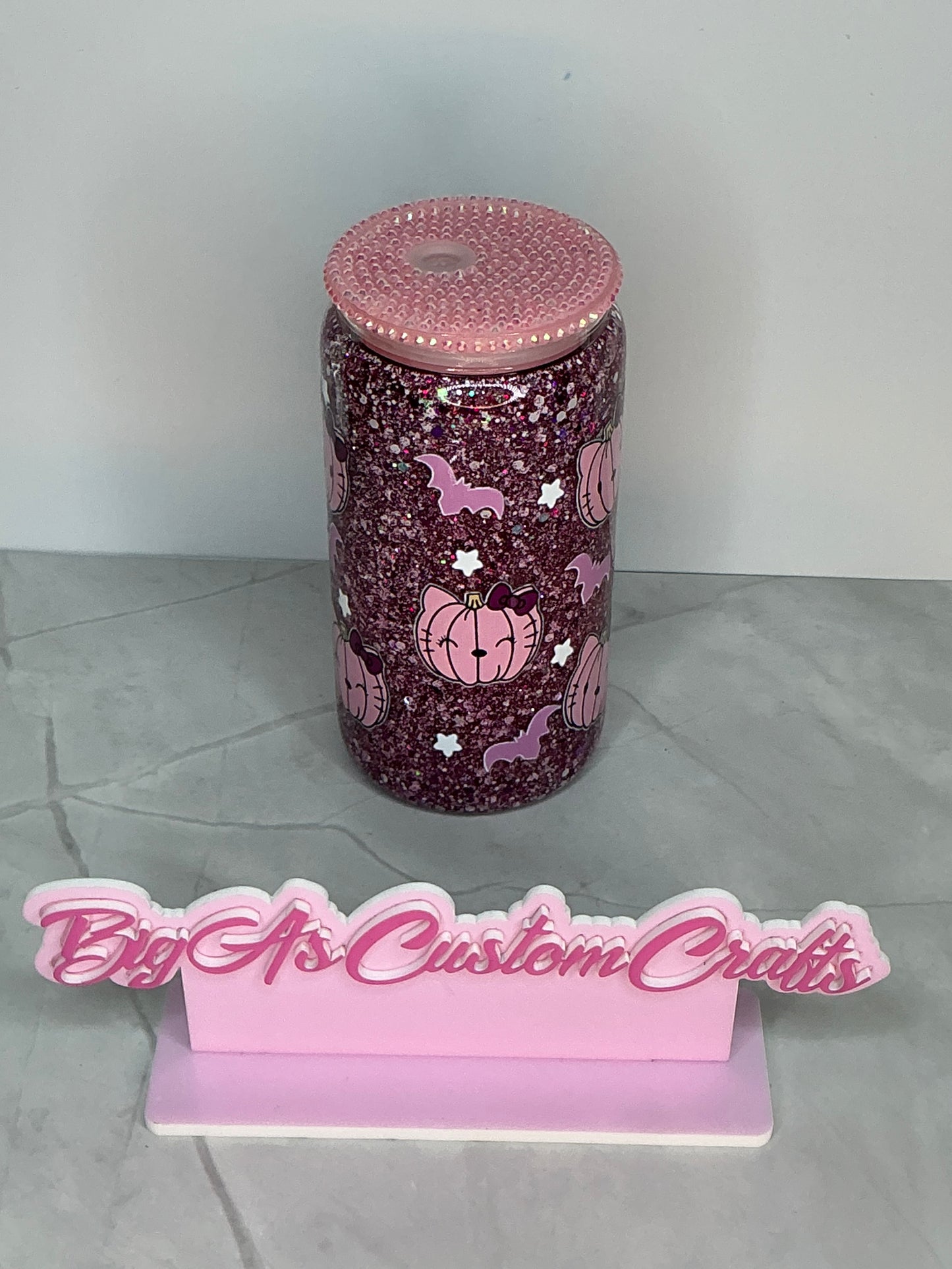 16oz Halloween hello Kitty snow globe cup