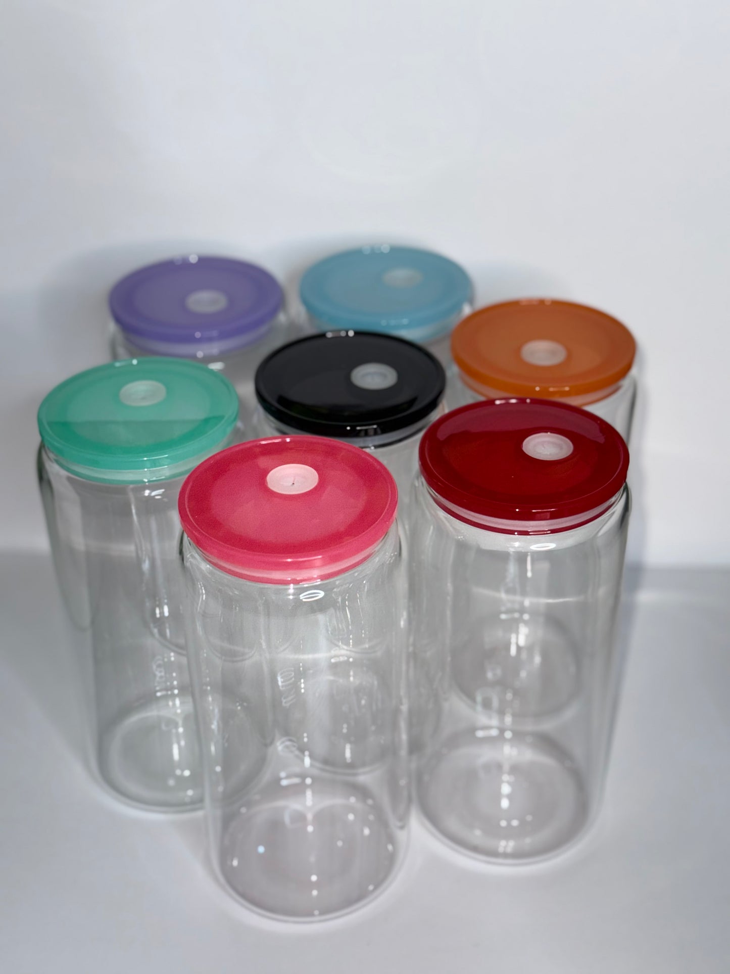 Customizable 20oz Glass Tumbler with lid and straw