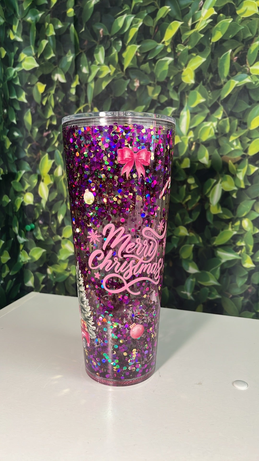 Customizable 24oz Snowglobe Tumbler