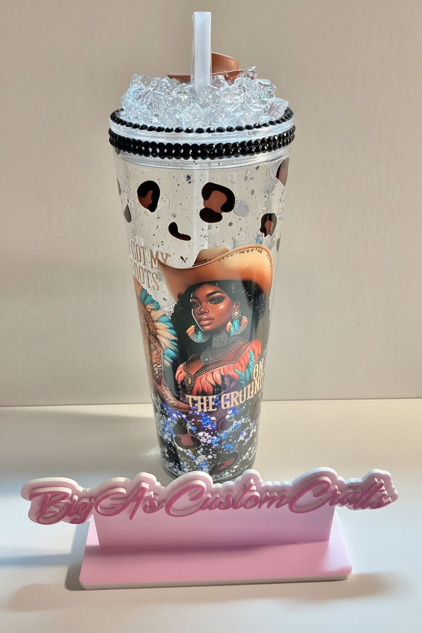 25oz I got my boots on the ground Tumbler￼