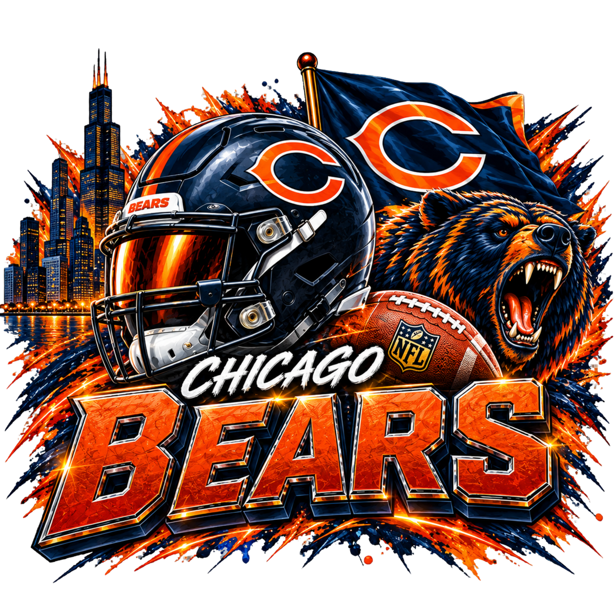 Sports heat transfers (NFL, NCAA & more)