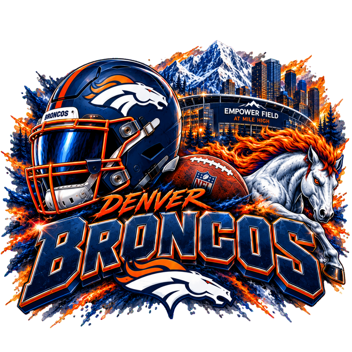Sports heat transfers (NFL, NCAA & more)