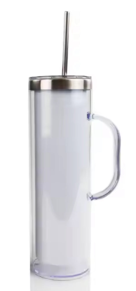20oz Sublimation Snow Globe Tumblers with Handle