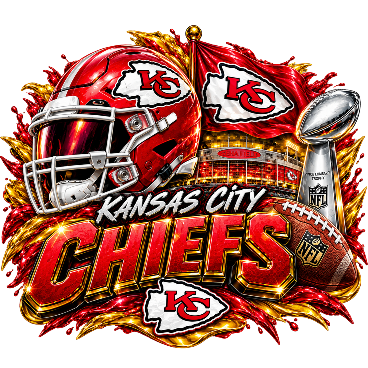 Sports heat transfers (NFL, NCAA & more)