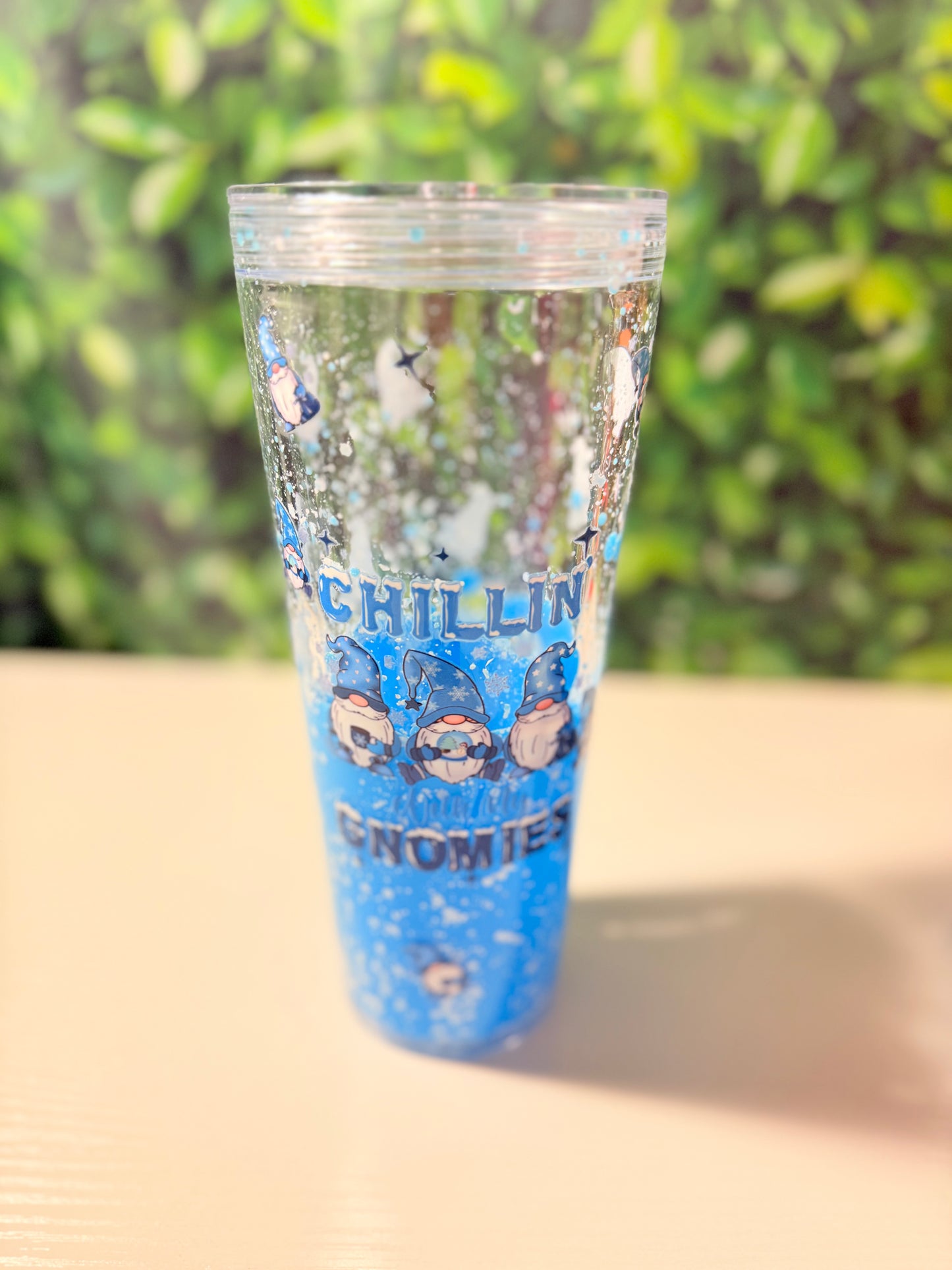 24oz Chillin Gnomies Christmas Lava flow Tumbler
