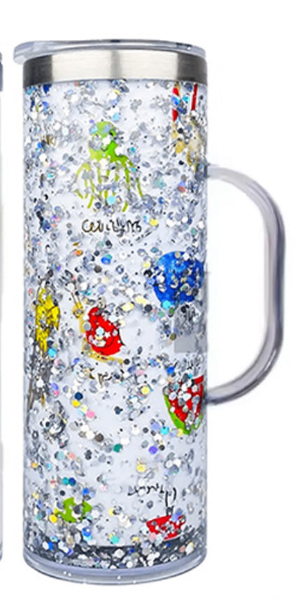 20oz Sublimation Snow Globe Tumblers with Handle