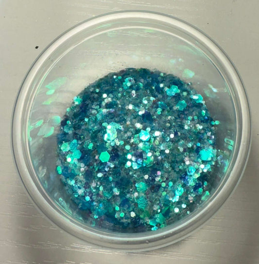 Chunky and Fine Blue Ice