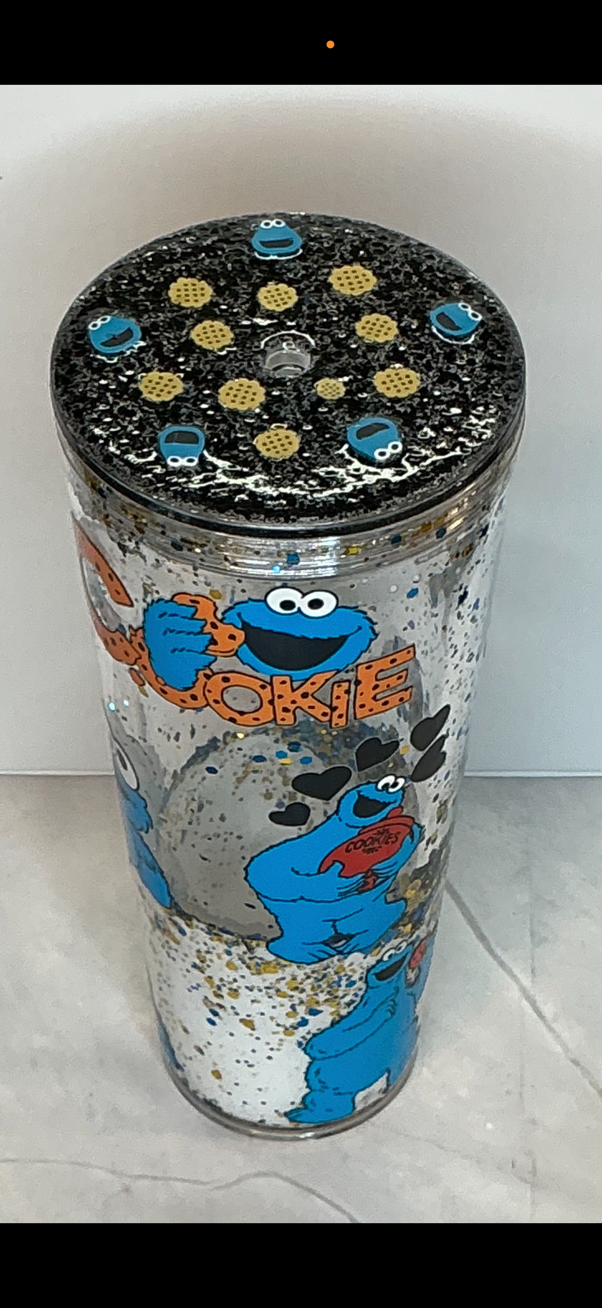 24oz Cookie Monster Lava flow Tumbler