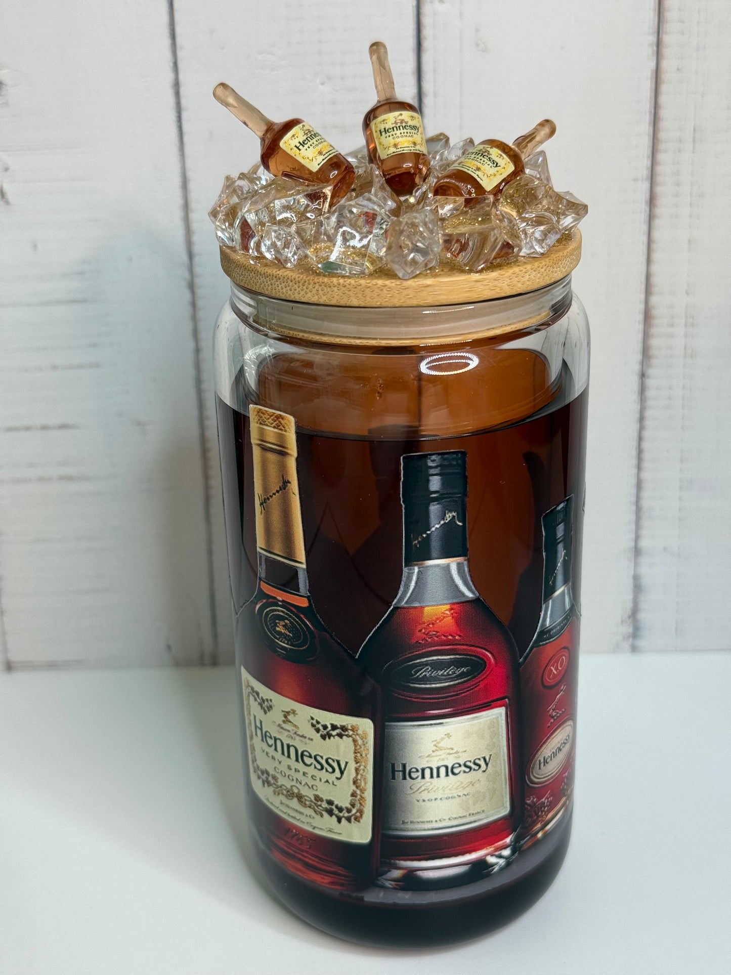 16oz Hennessy on the rocks glass tumbler