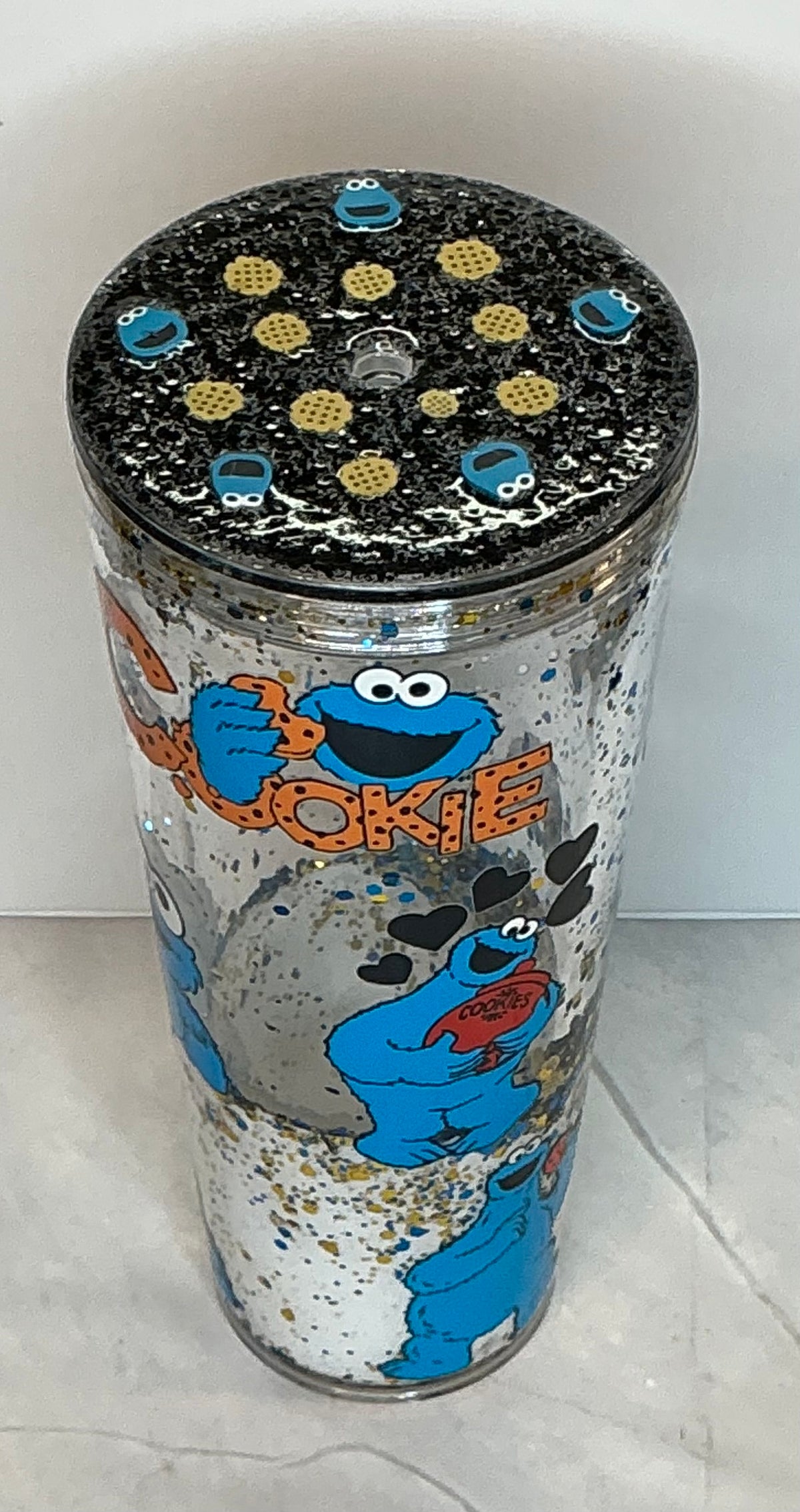 24oz Cookie Monster Lava flow Tumbler