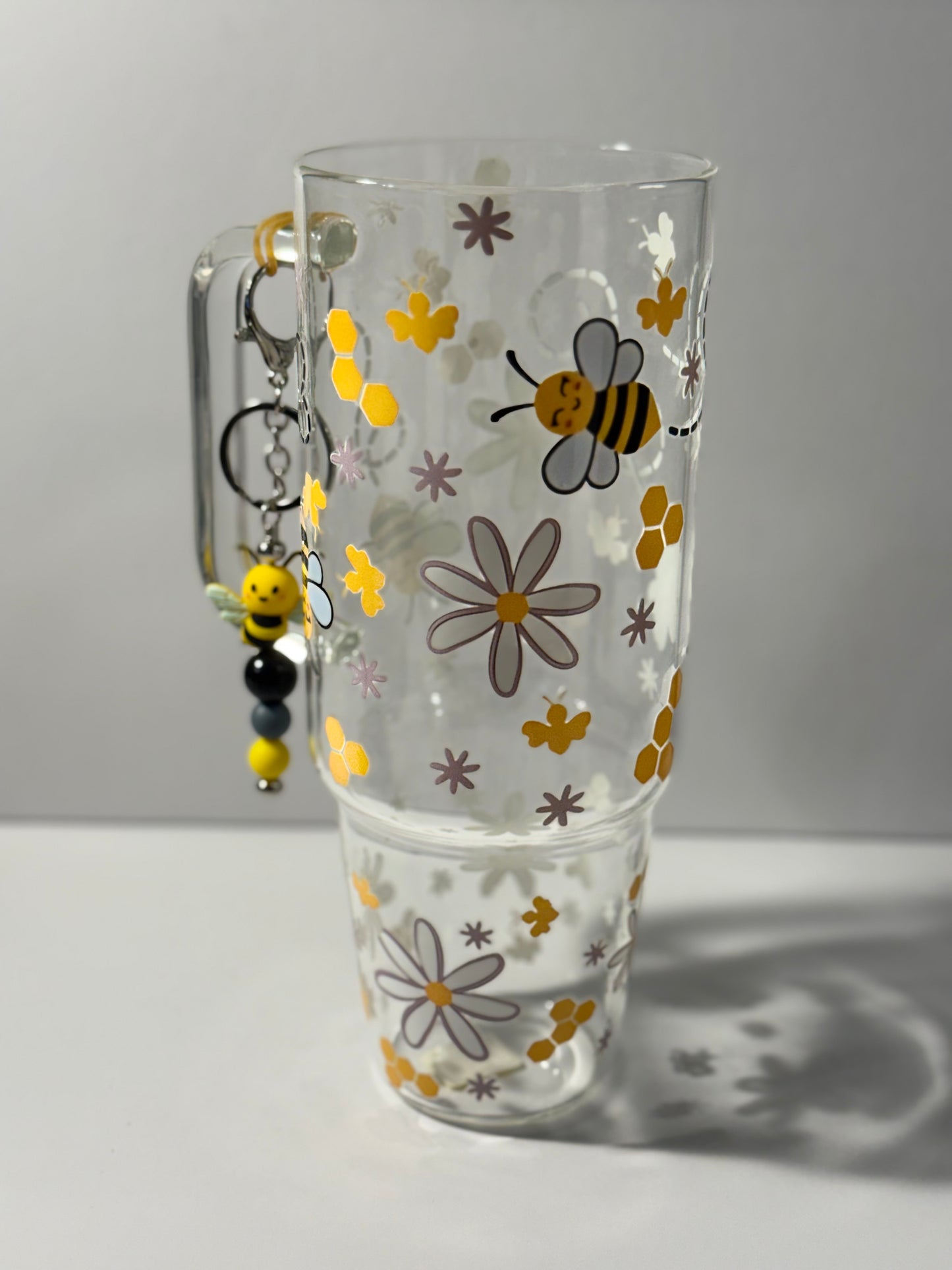 40oz Bumble Bee glass tumbler
