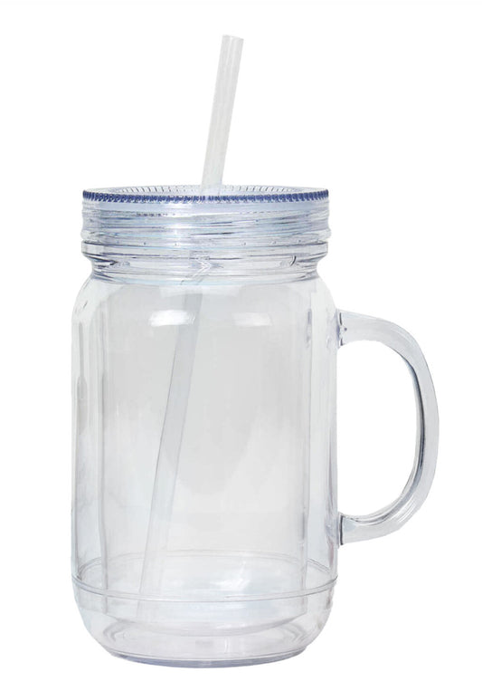 Customizable Acrylic 20oz Mason jar snow globe