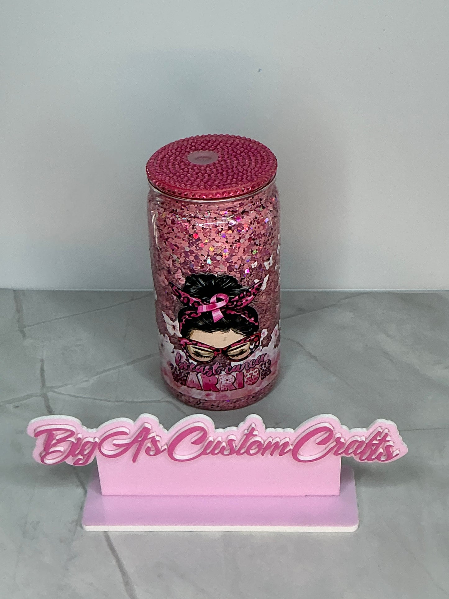 16oz Faith over Fear Breast Cancer Awareness Cup