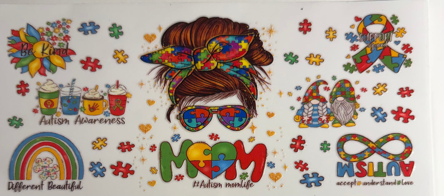 Autism Awareness & Mom decals