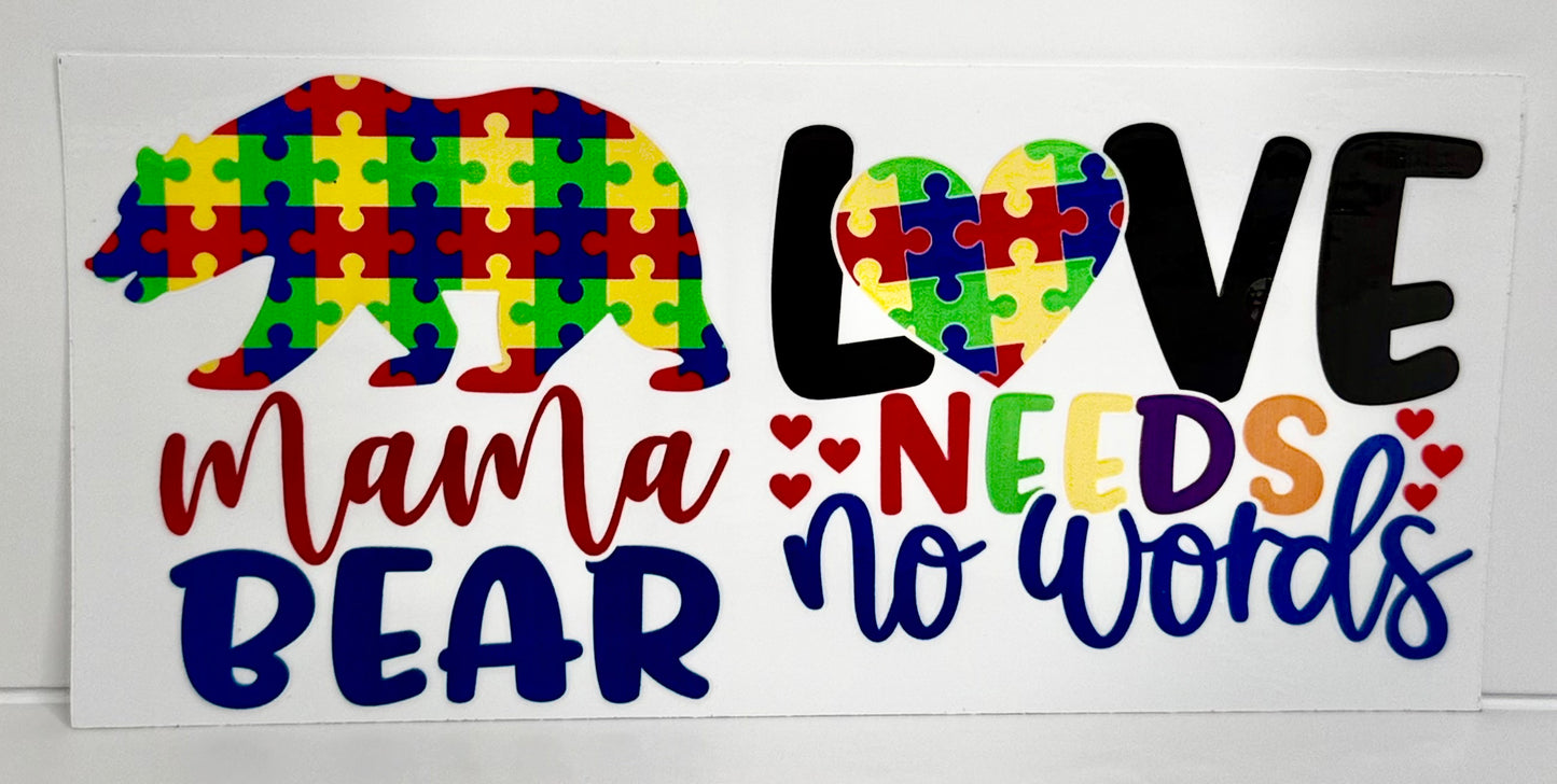 Autism Awareness & Mom decals
