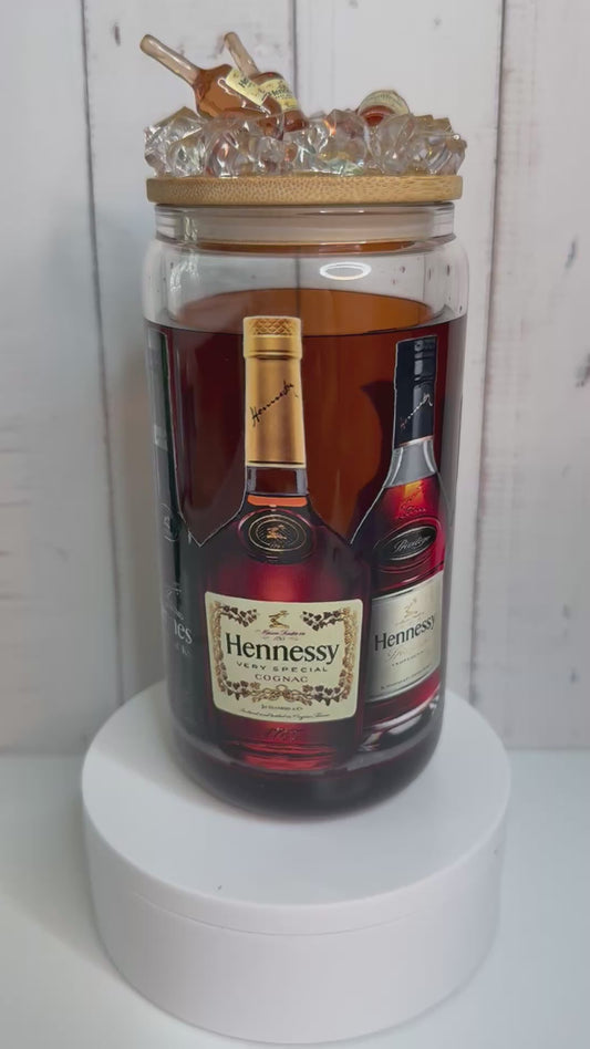 16oz Hennessy on the rocks glass tumbler